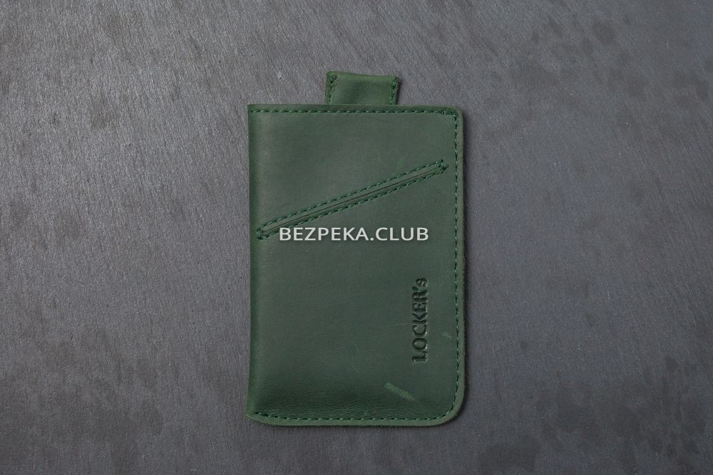 Leather card holder with RFID protection LOCKER's LH3-Green - Image 4