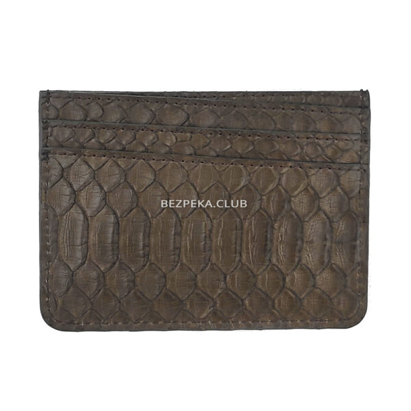 Signal Jammers/RFID Protection Devices LOCKER's LH2P-Brown python skin cardholder with RFID protection for 7 compartments