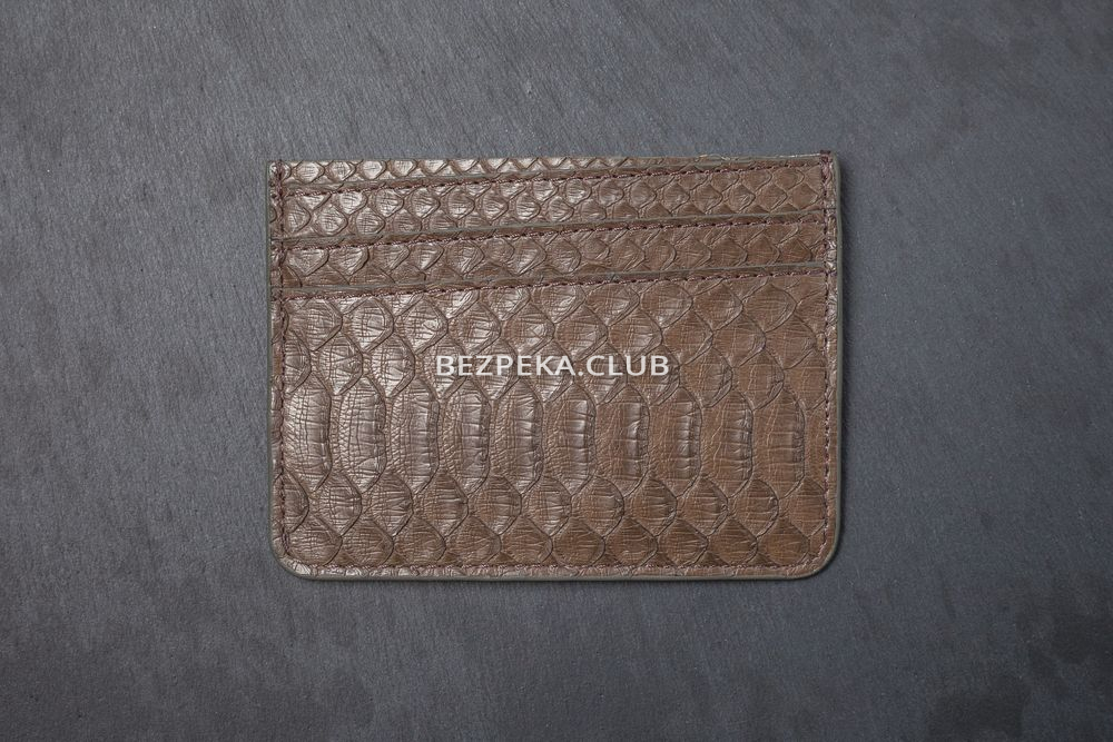 LOCKER's LH2P-Brown python skin cardholder with RFID protection for 7 compartments - Image 3