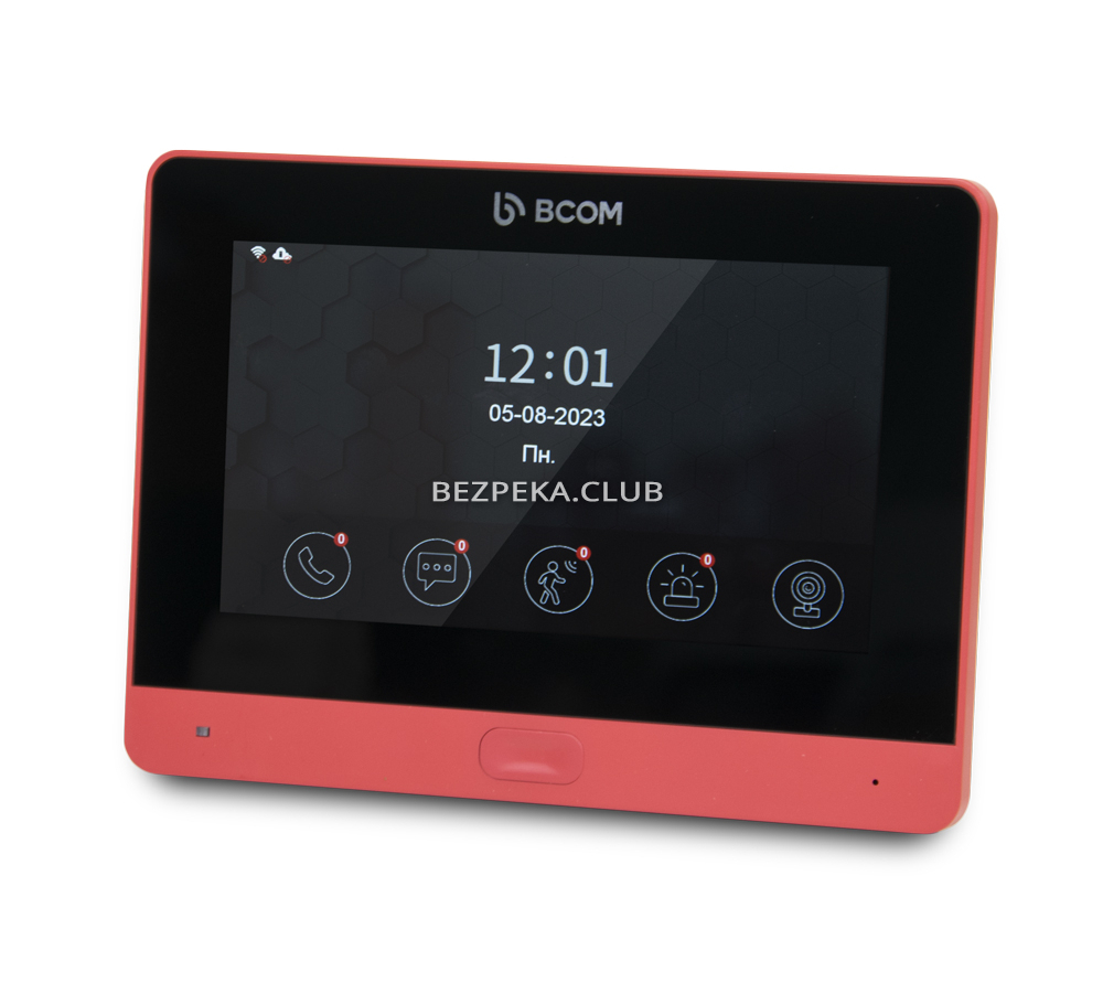 Wi-Fi видеодомофон BCOM BD-760FHD/T Red с поддержкой Tuya Smart - Фото 1