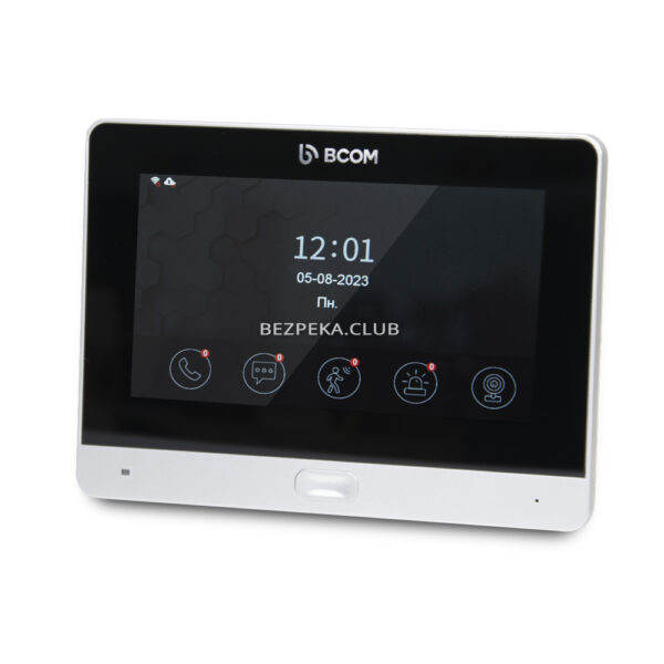 Домофони/Відеодомофони Wi-Fi відеодомофон BCOM BD-760FHD/T Silver з підтримкою Tuya Smart