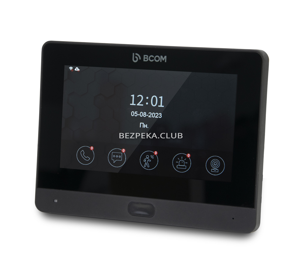 Wi-Fi video intercom BCOM BD-760FHD/T Black with Tuya Smart support - Image 1