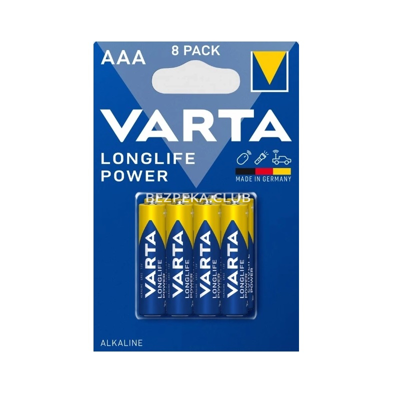 Батарейка VARTA LONGLIFE POWER AAA BLI (8 шт) - Зображення 1