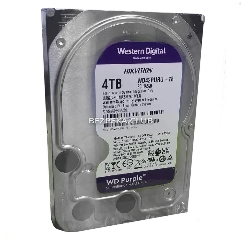 Жесткий диск 4 TB Western Digital WD42PURU-78 - Фото 1