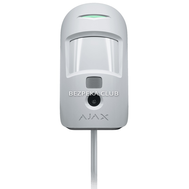 Wired motion detector Ajax MotionCam (PhOD) Fibra white with photo verification - Image 1