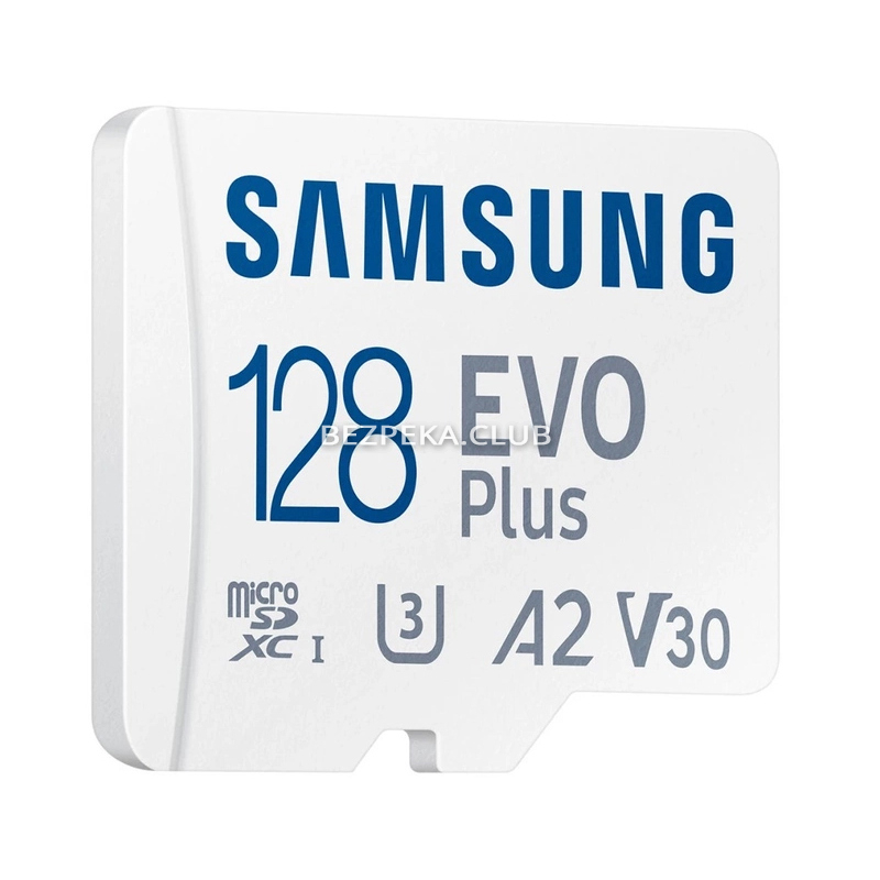 Карта пам`яті з адаптером Samsung Evo Plus microSDXC 128GB UHS-I U3 V30 A2 + SD адаптер (MB-MC128KA/EU) - Зображення 3