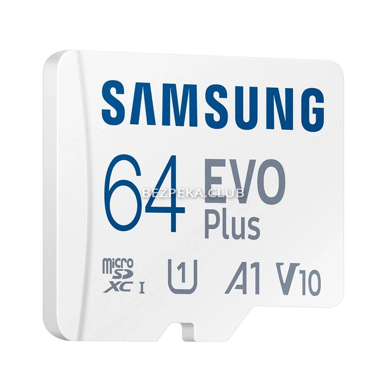 Карта пам`яті з адаптером Samsung Evo Plus microSDXC 64GB UHS-I U1 V10 A1 + SD адаптер (MB-MC64KA/EU) - Зображення 3
