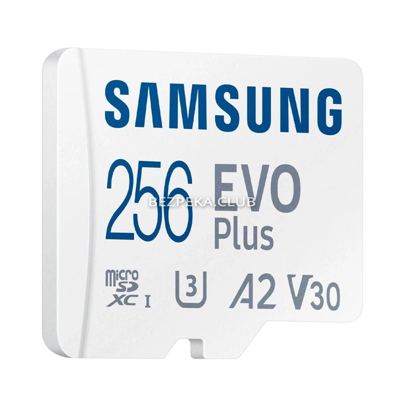 Карта пам'яті Samsung Evo Plus microSDXC 256GB UHS-I U3 V30 A2 + адаптер SD (MB-MC256KA/EU) - Зображення 4
