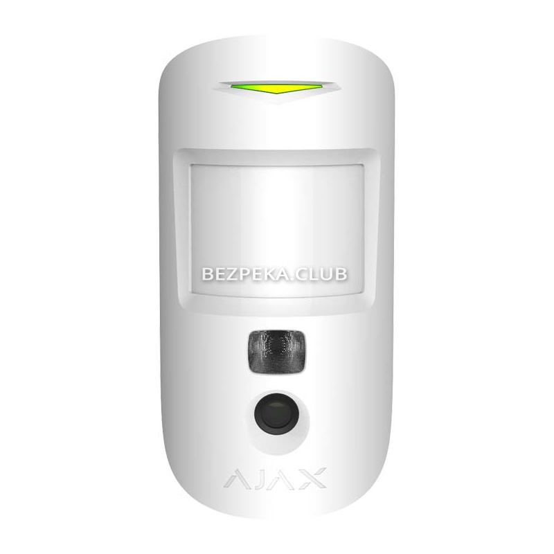Wireless motion detector Ajax MotionCam S PhOD Jeweller white with support for photo on demand and photo on scripts - Image 1