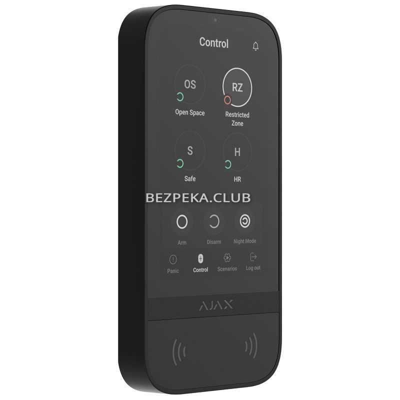 Бездротова клавіатура Ajax KeyPad TouchScreen black з сенсорним екраном для керування системою Ajax - Зображення 2