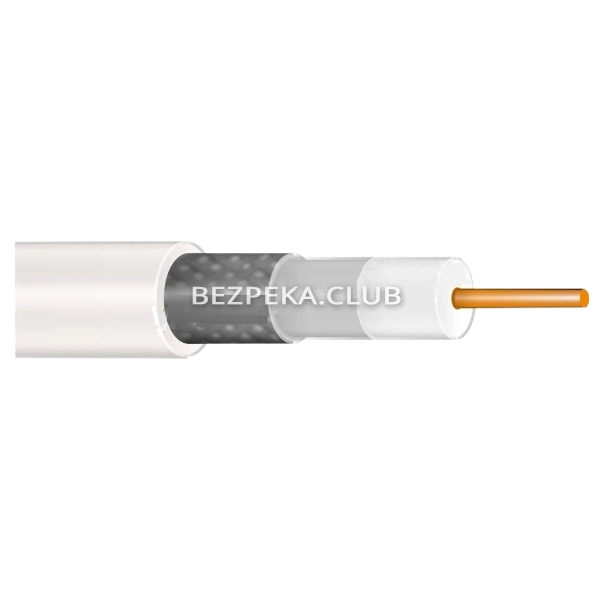 Coaxial cable FinMark F 5967BV white 2x0.75power 100m - Image 1