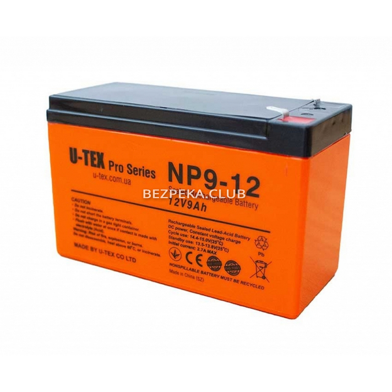 Battery U-tex NP9-12 PRO (9 Ah/12 V) with enhanced power - Image 1