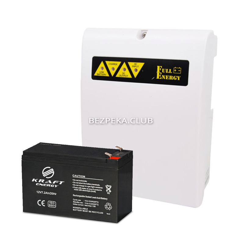 Uninterruptible power supply kit Full Energy BBGP-125 + Kraft 12V7.2Ah with battery - Image 1