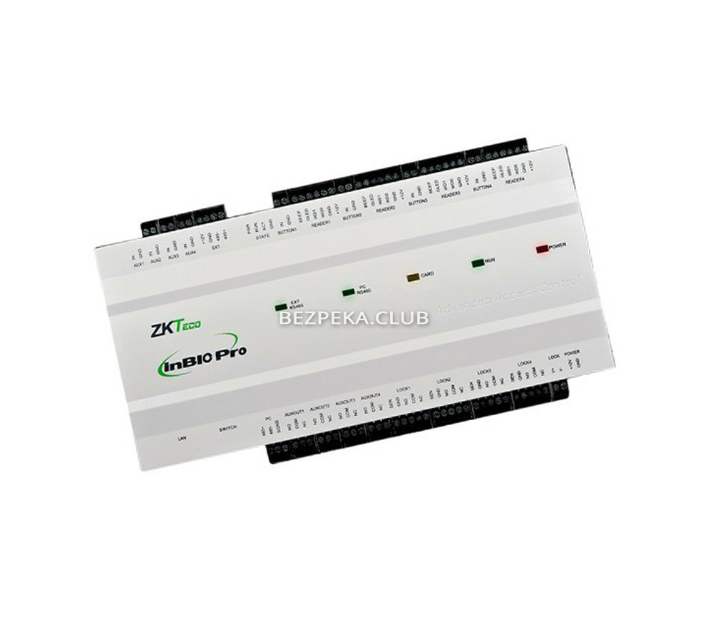 Біометричний контролер для 4 дверей ZKTeco inBio460 Pro - Зображення 2