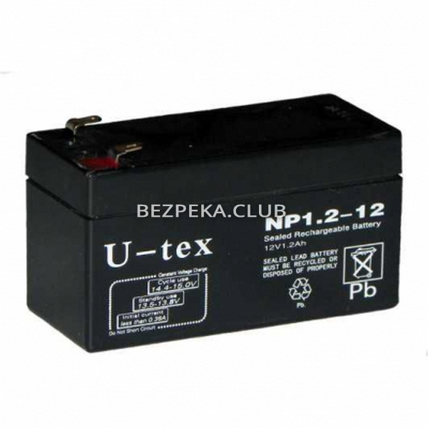 Lead-acid battery U-tex NP1.2-12 (1.2 Ah/12V) - Image 1