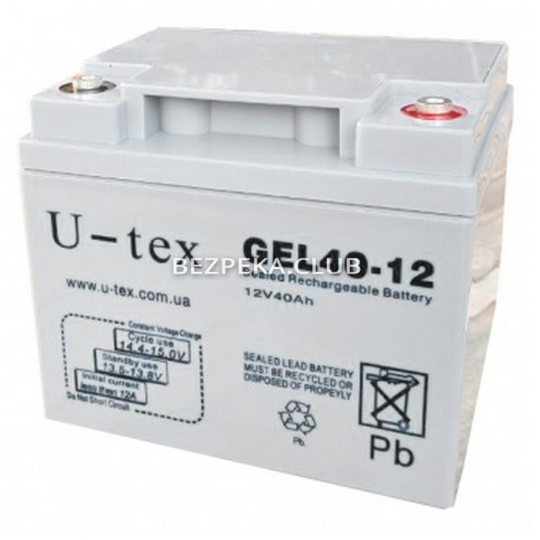 Акумулятор U-tex NP40-12 GEL (40 Ah/12V) гелевий - Зображення 1