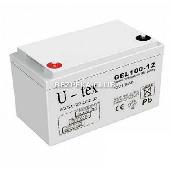 Аккумулятор U-tex NP100-12 GEL (100 Ah/12V) гелевый - Фото 1