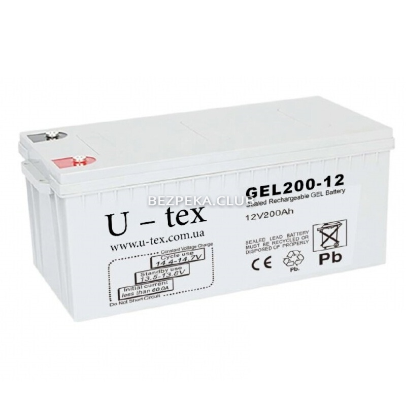 Акумулятор U-tex NP200-12 GEL (200 Ah/12V) гелевий - Зображення 1