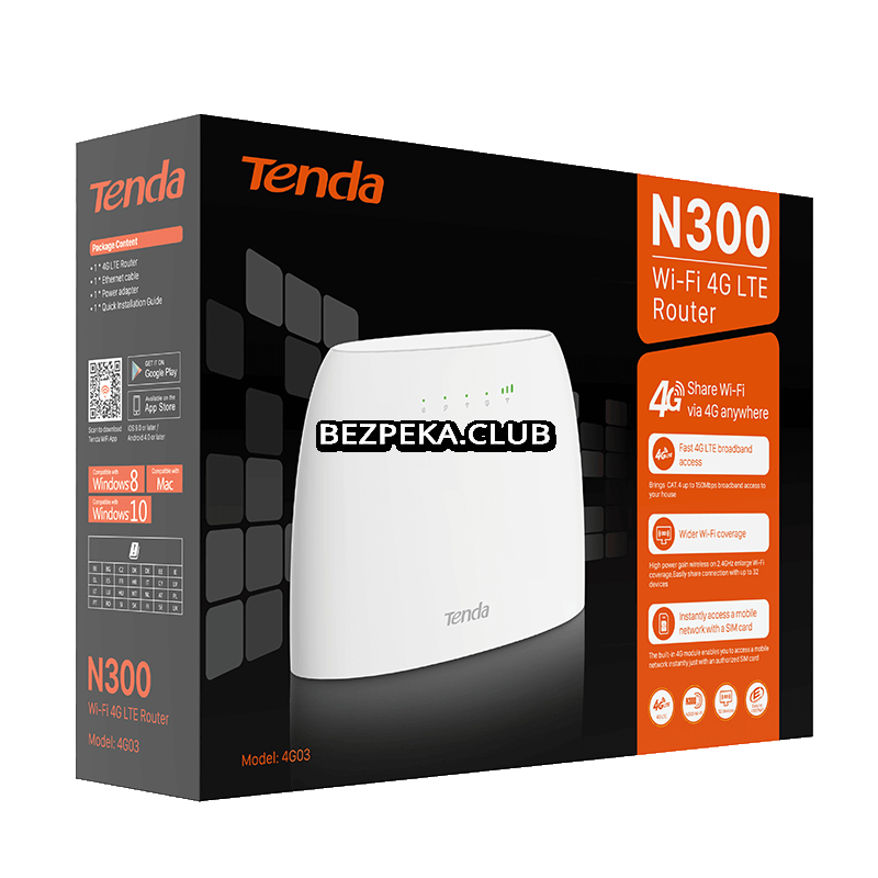 Бездротовий 3G/4G маршрутизатор Tenda 4G03 - Зображення 4