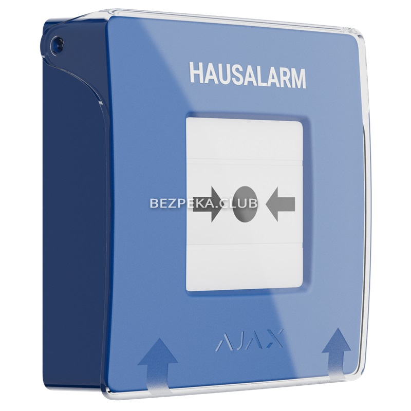 Беспроводная программируемая кнопка с механизмом сброса Ajax ManualCallPoint (Blue) Jeweller - Фото 6