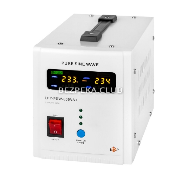 Uninterruptible power supply Logicpower LPY-PSW-800VA+(560W) 5A/15A with external battery connection - Image 3
