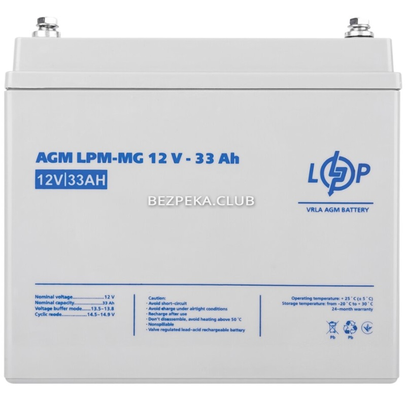 Аккумулятор мультигелевый LogicPower LPM-MG 12V - 33 Ah - Фото 4