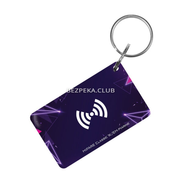 Access control/Cards, Keys, Keyfobs Key fob EM-Marine+Mifare Trinix Proximity-key EM+MF epoxy rectangular 30x50 mm purple