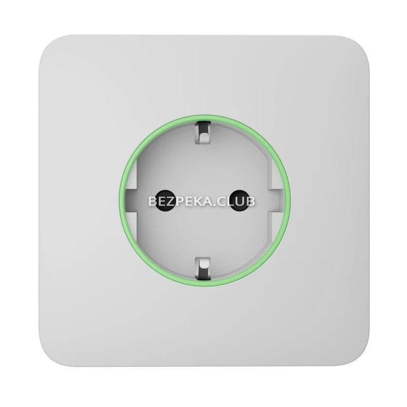 Ajax Outlet (type F) Jeweler white smart built-in socket with power consumption monitoring function - Image 1