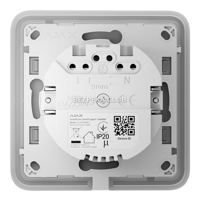 Ajax Outlet (type F) Jeweler gray smart built-in socket with power consumption monitoring function - Image 6