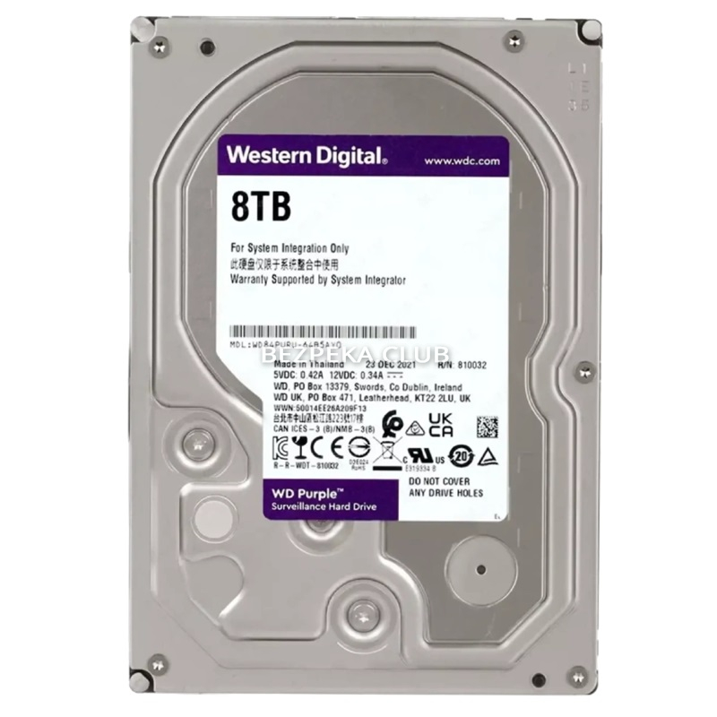 Жорсткий диск 8 TB Western Digital WD83PURU - Зображення 1