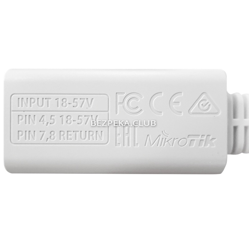 PoE-инжектор для продуктов Gigabit LAN MikroTik RBGPOE - Фото 2
