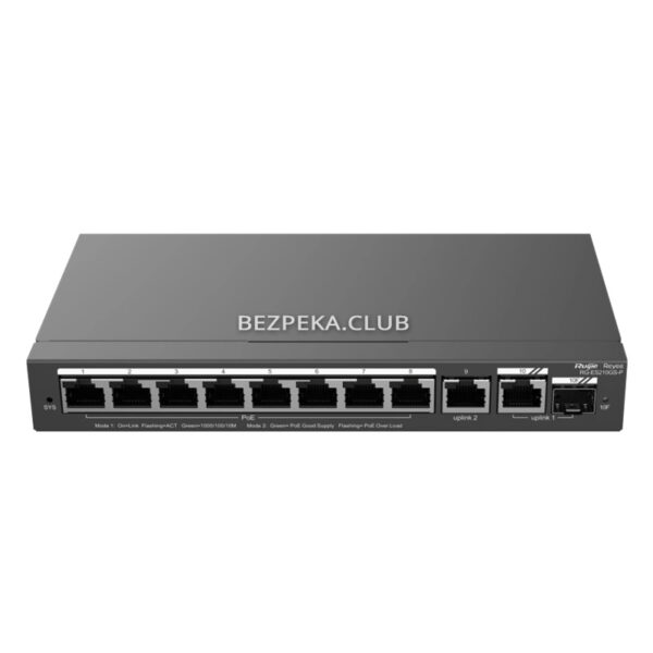 Network Hardware/Switches 10-Port Gigabit PoE Switch Ruijie Reyee RG-ES210GS-P with Cloud Management