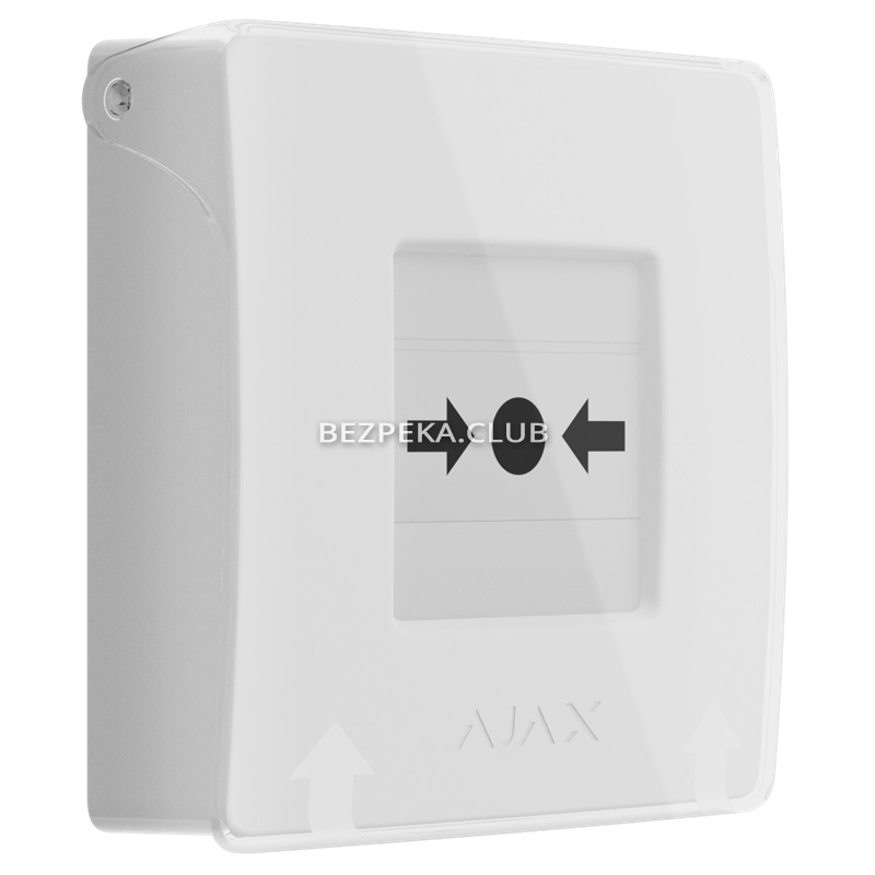 Бездротова програмована кнопка з механізмом скидання Ajax ManualCallPoint (White) Jeweller - Зображення 4