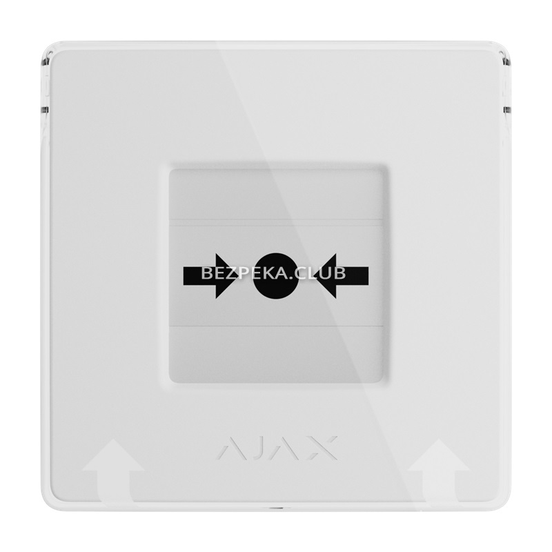 Бездротова програмована кнопка з механізмом скидання Ajax ManualCallPoint (White) Jeweller - Зображення 1