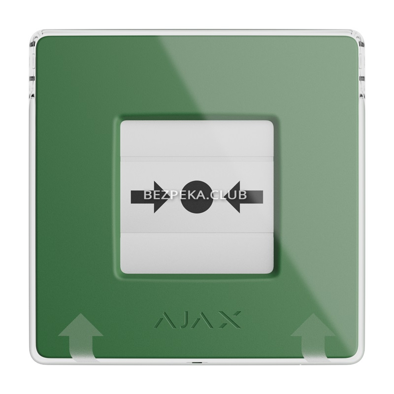 Беспроводная программируемая кнопка с механизмом сброса Ajax ManualCallPoint (Green) Jeweller - Фото 1