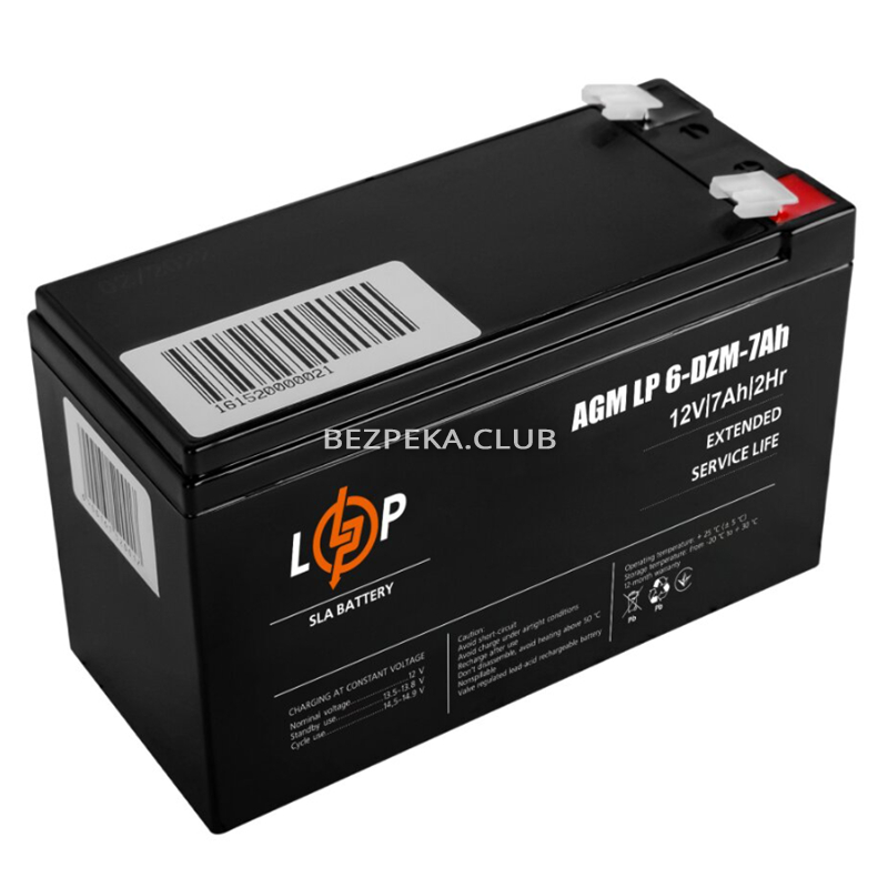 Traction lead-acid battery LogicPower LP 6-DZM-7 Ah for electric transport - Image 5