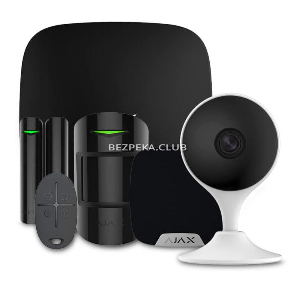 Охранные сигнализации/Комплект сигнализаций Комплект сигнализации Ajax StarterKit + HomeSiren black + Wi-Fi камера 2MP-C22EP