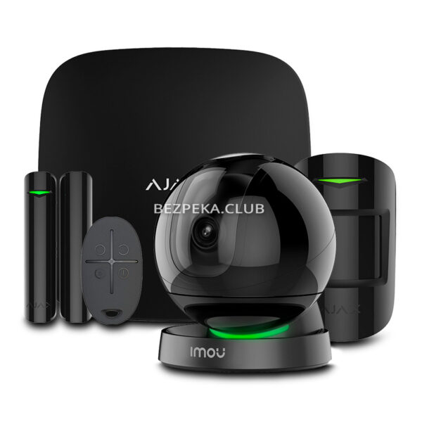 Охранные сигнализации/Комплект сигнализаций Комплект беспроводной сигнализации Ajax StarterKit black + Wi-Fi камера 2MP-A26HP