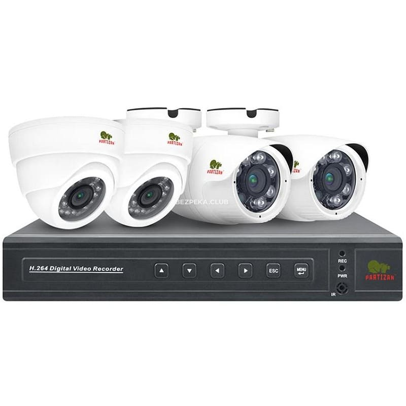 CCTV Kit Partizan AHD-39 4xCAM + 1xDVR - Image 1