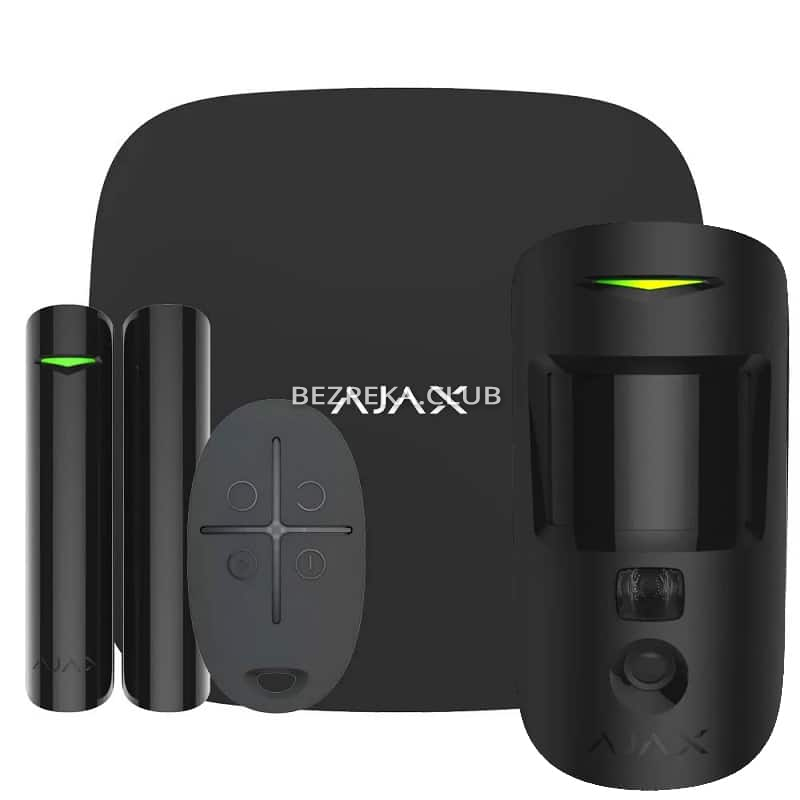 Kit Ajax Starter negro. Hub con 1 motionprotect 1 doorprotect 1 spacecontrol