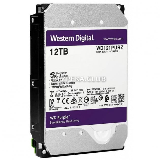 Жесткий диск 12 TB Western Digital Purple WD121PURZ - Фото 4