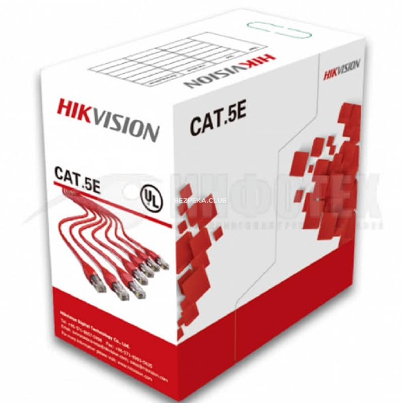 Вита пара Hikvision 24AWG UTP CAT 5E DS-1LN5E-S - Зображення 1