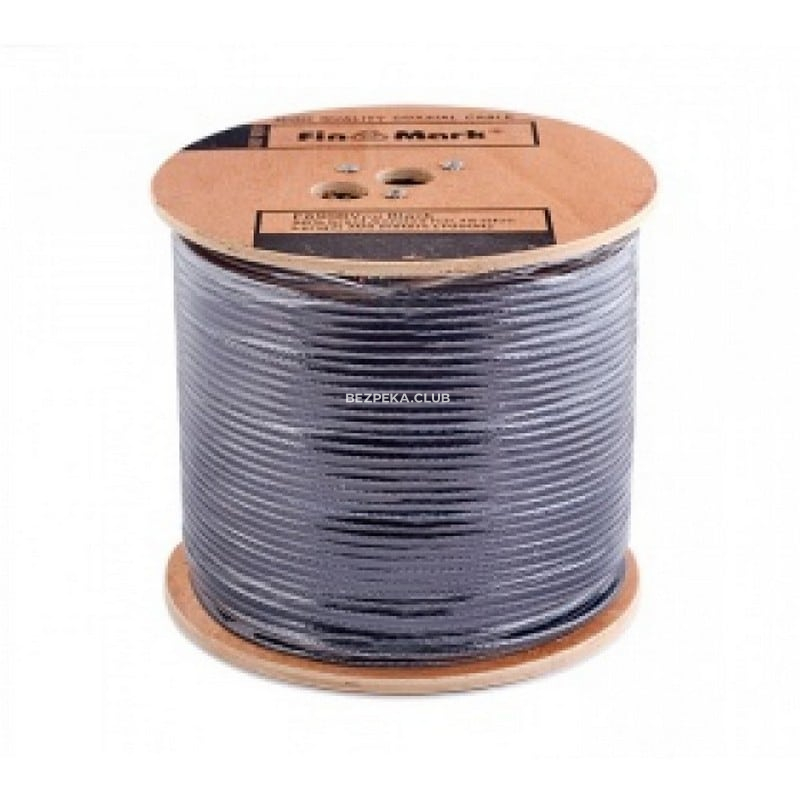 Coaxial cable FinMark F 690B-2x0.75 power-PVC 305 m bimetallic black - Image 1