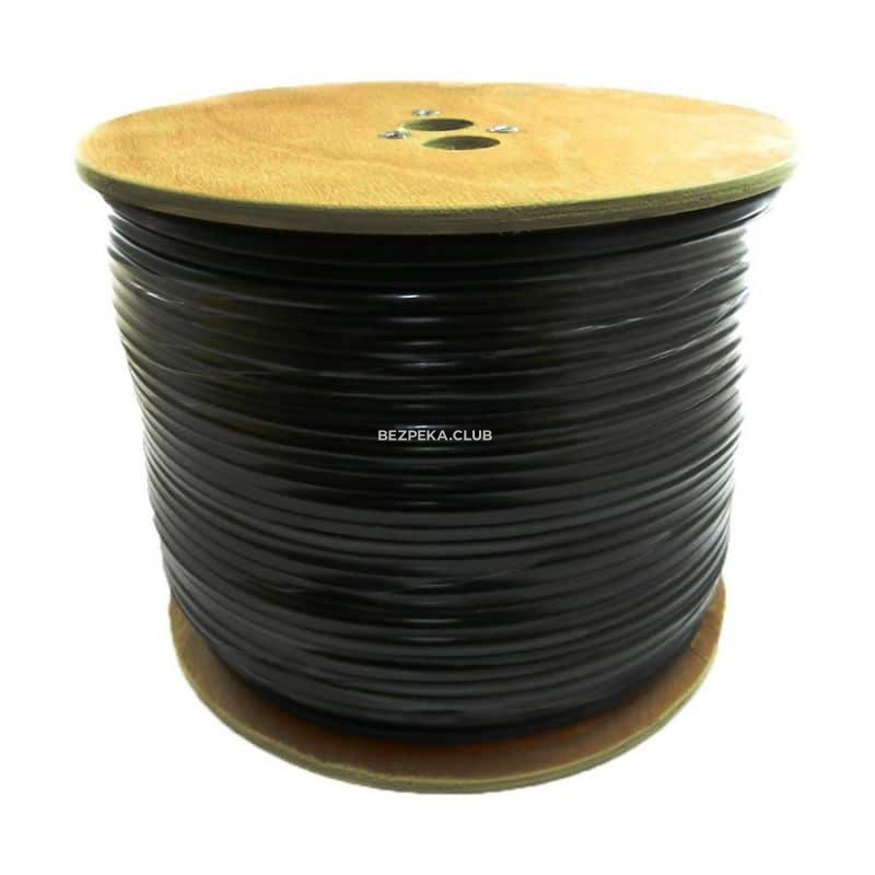Coaxial cable Atis RG590-CU+2x0.75 PE 305 m cuprum black - Image 1