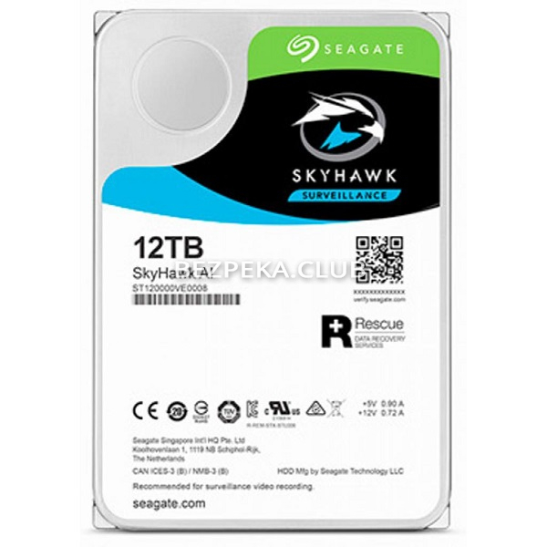 Жорсткий диск 12 TB Seagate Skyhawk AI ST12000VE0008 - Зображення 1