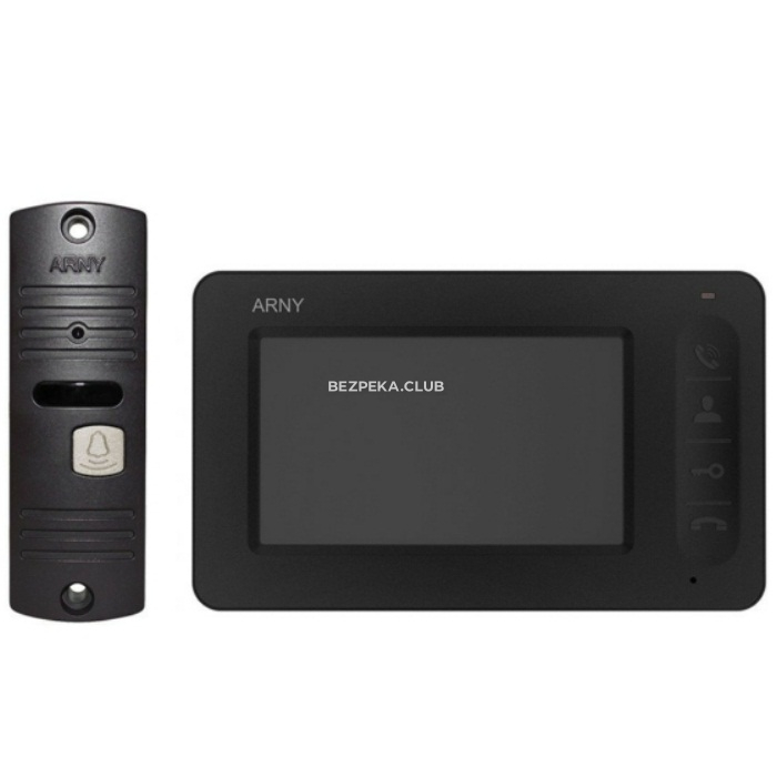 Комплект відеодомофону Arny AVD-7005 black + brown - Зображення 1