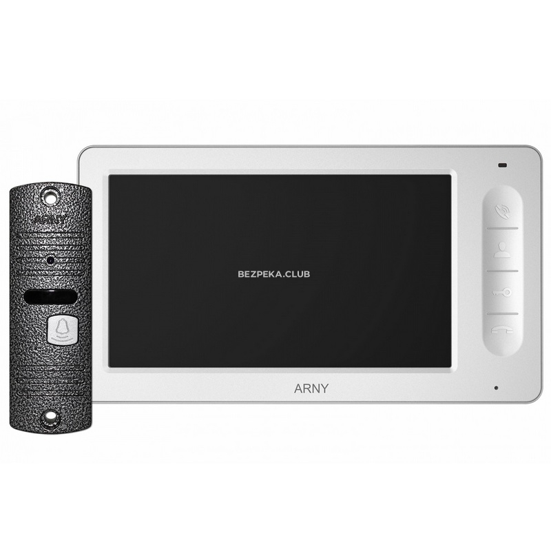 Комплект відеодомофону Arny AVD-7005 white + grey - Зображення 1