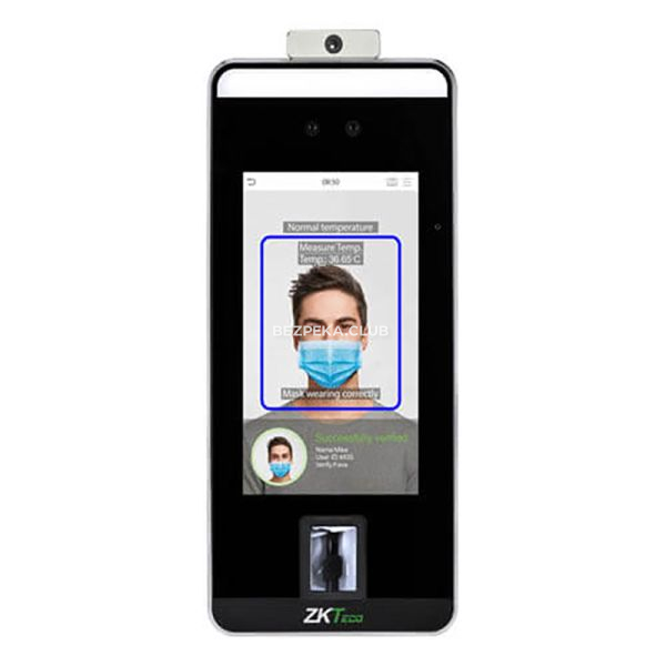 ZKTeco SpeedFace-V5L[TD] biometric terminal with face recognition and temperature measurement - Image 1