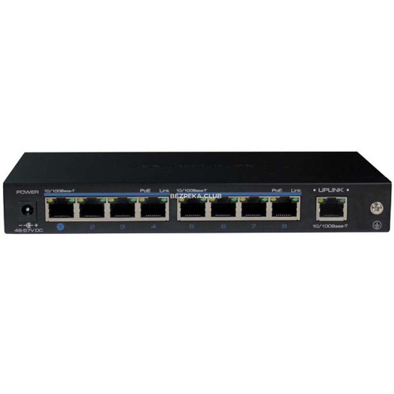 8-port PoE switch Utepo UTP1-SW0801-TP120 unmanaged - Image 1