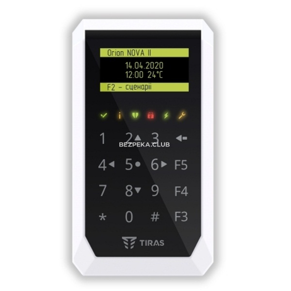 Сode Keypad Tiras K-PAD OLED+ for controlling the Orion NOVA II security system - Image 1